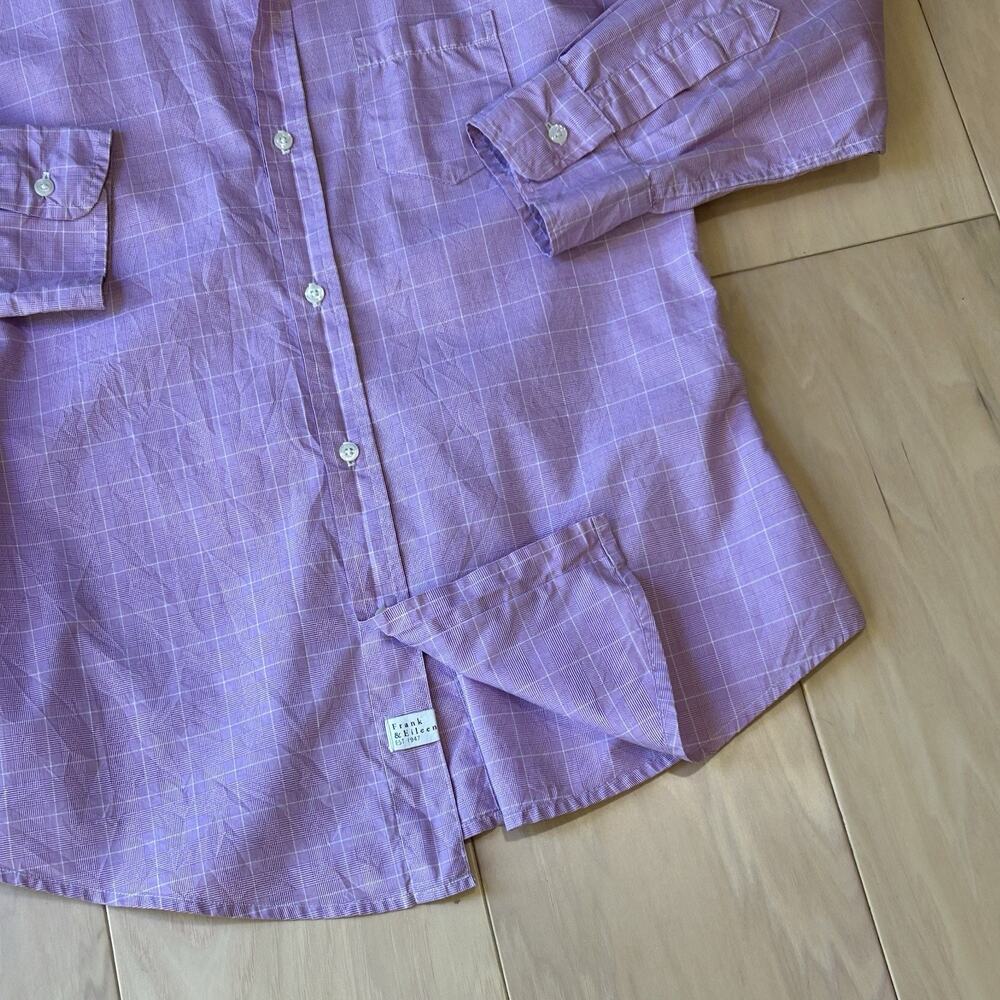 Frank & Button Up Shirt In Plaid Long Sleeve Women’s Large - Picture 4 of 7